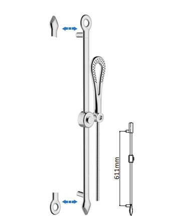 MSB20201140CP<br/>丘比特滑动条花洒套装